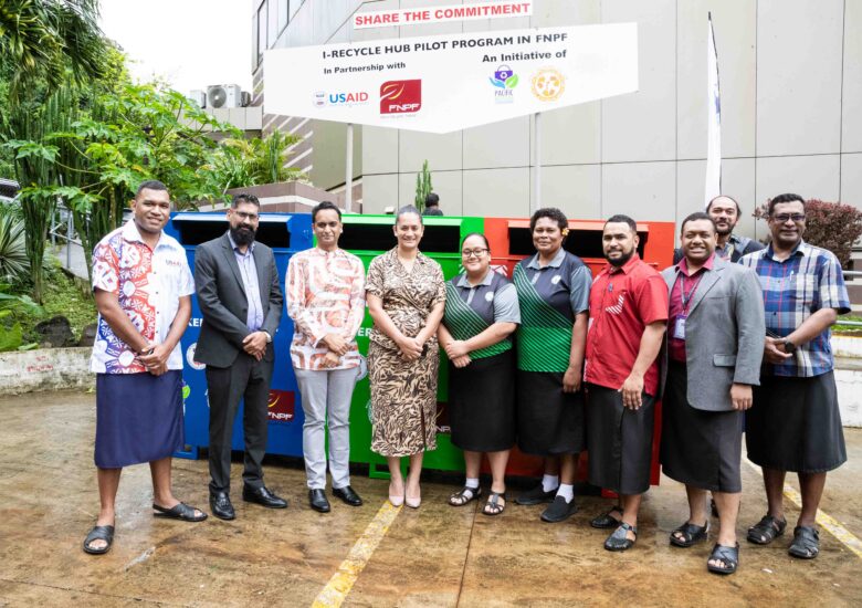 Fiji National Provident Fund joins the I Recycle Hub Bin program