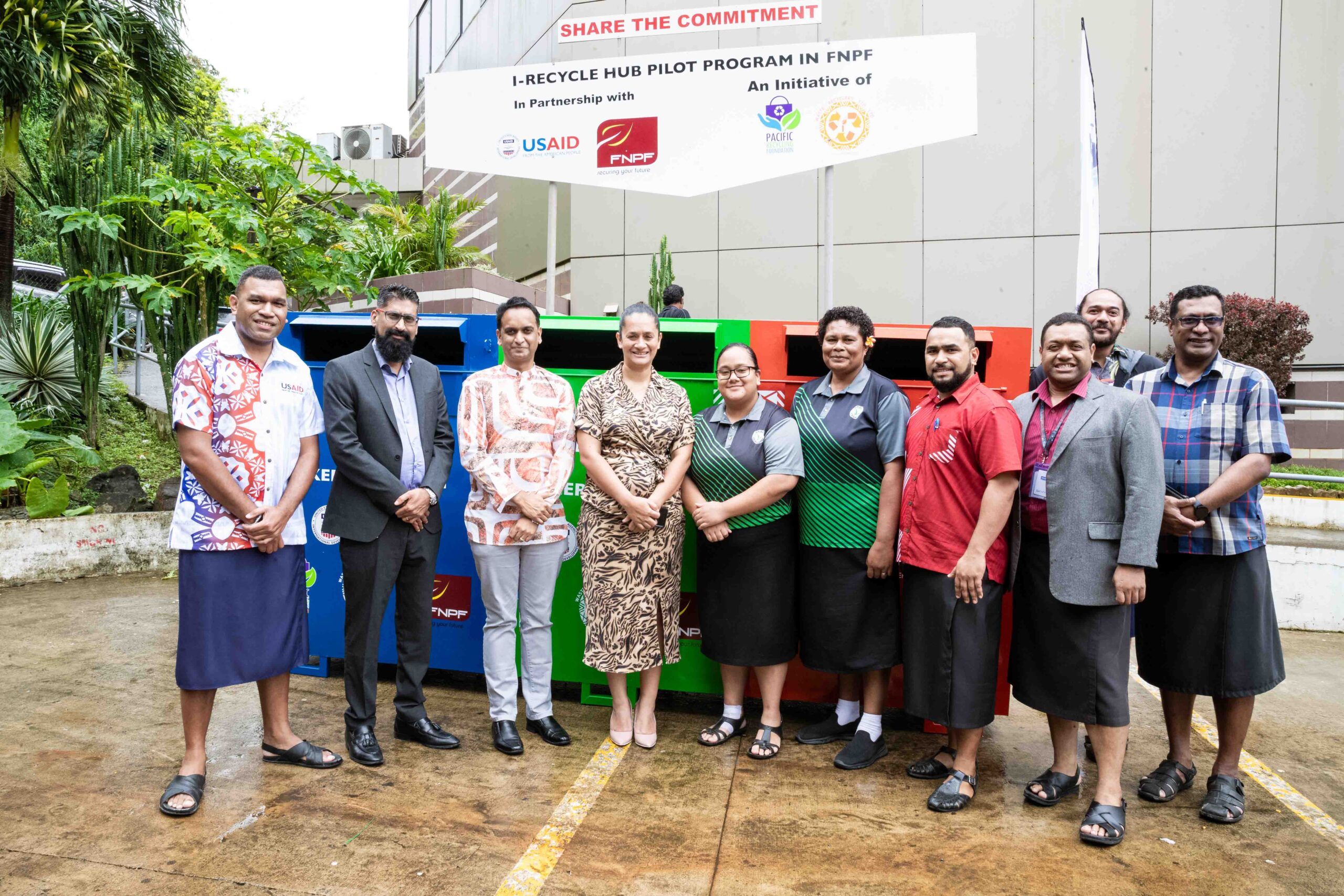 Fiji National Provident Fund joins the I Recycle Hub Bin program